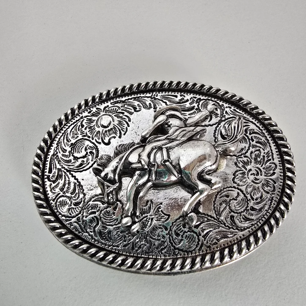 Antique Silver Horse Phone Holder Bohemian Western Phone Accessory Turquoise